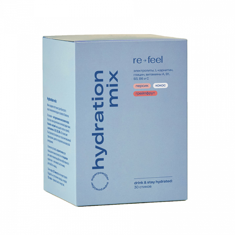 Изотоник электролит в стиках HYDRATION MIX Ассорти (30 шт) ReFeel