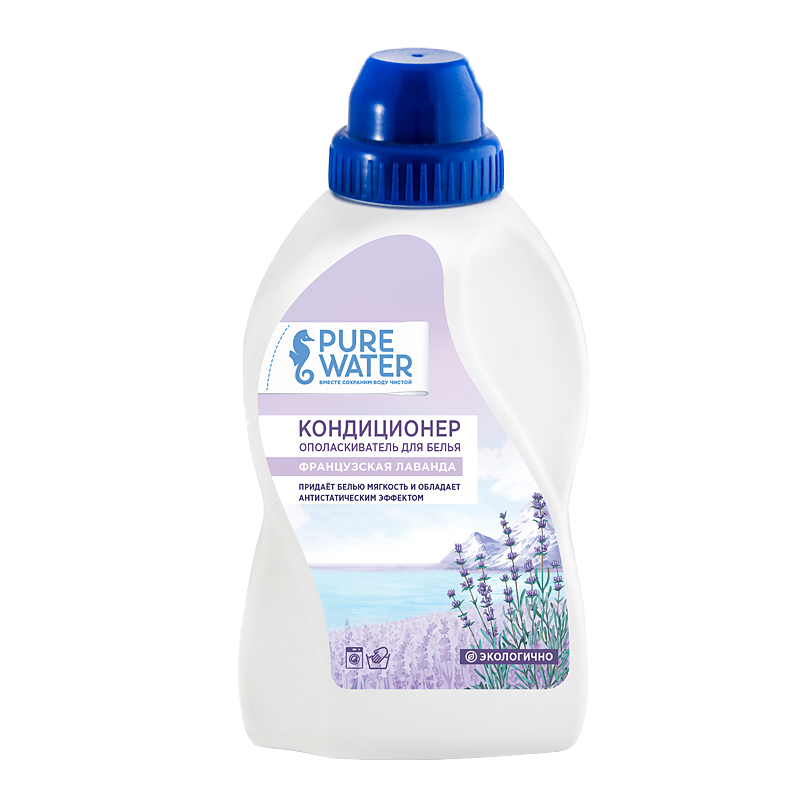 Кондиционер-ополаскиватель для белья "Французская лаванда", 480 мл, Pure Water