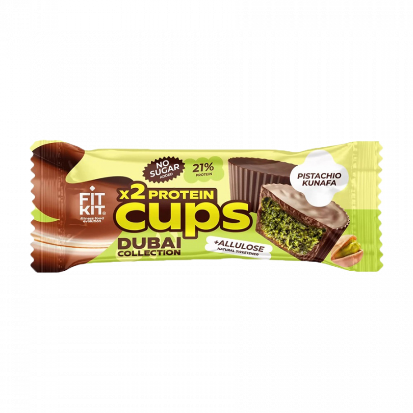 Протеиновые конфеты глазированные "Фисташковая кунафа" Protein Cups FitKit